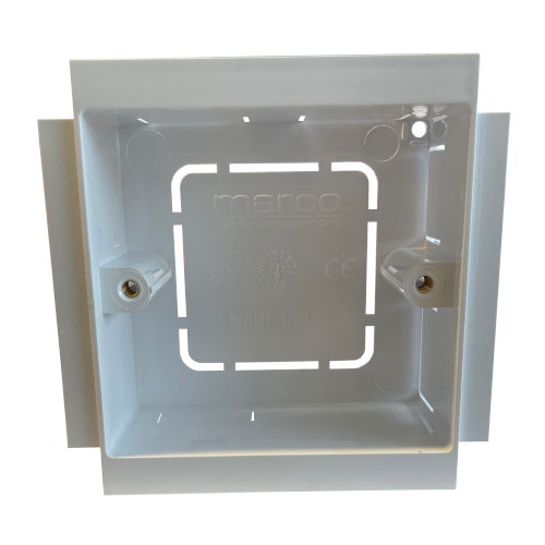 Marco Dado&acirc;Skirting 35mm Deep Single Gang Accessory Box PVC White