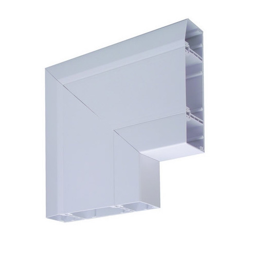 CMW Ltd | Marco Apollo PVC White 3 Compartment Dado - Skirting Trunking Flat Angle Downward