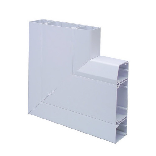 CMW Ltd | Marco Apollo PVC White 3 Compartment Dado - Skirting Trunking Flat Angle Upward