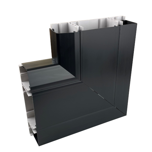 Marco Apollo 170mm x 50mm 3 Compartment Skirting Flat Angle Upward PVC Charcoal