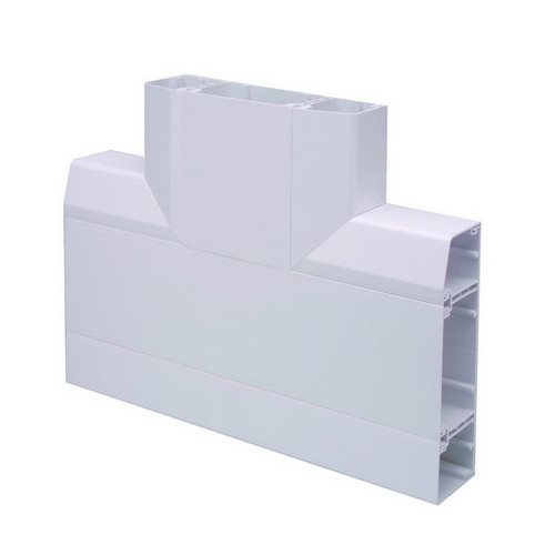 CMW Ltd | Marco Apollo PVC White 3 Compartment Dado - Skirting Trunking Flat Tee