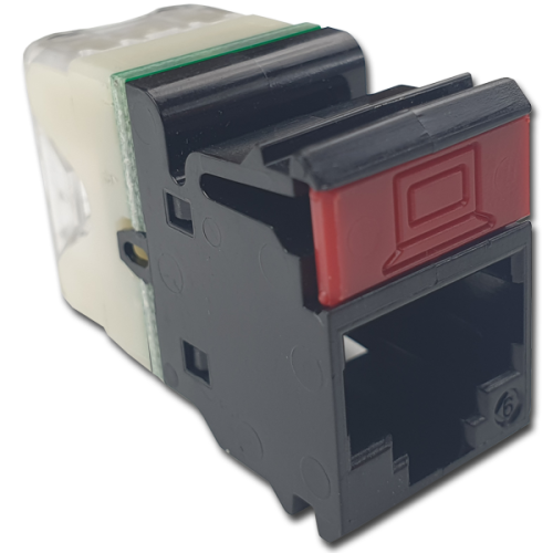 MX6-F01 | Siemon Flat MAX Cat6 Outlet Black