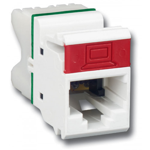 MX6-F02  | Siemon Flat MAX Cat6 Outlet White