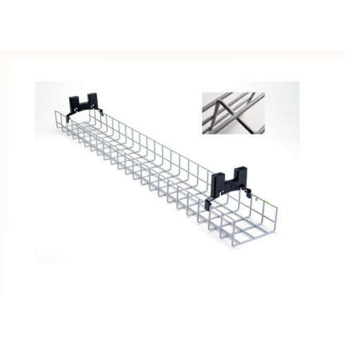 CMW Ltd Desk Cable Management | 1.2m Nylon Coated Desk Basket Tray Kit