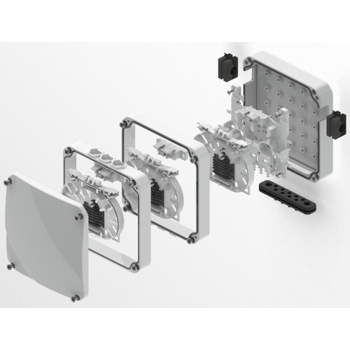 Micos Telecom 85BX.05/0000F | Micos Telecom ORM 3 FA Facade Optical Distribution Box - Extension Pack