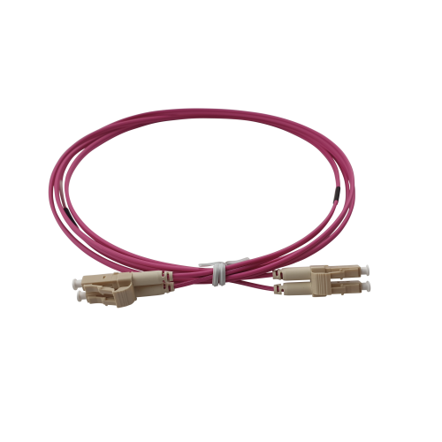 CMW Ltd Fibreoptic Patch Lead | 3m LC-LC OM4 - 2mm duplex patchcord Aqua