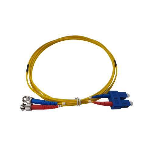 CMW Ltd Fibreoptic Patch Lead | 2m SC-ST singlemode - 2mm Duplex patchcord YELLOW