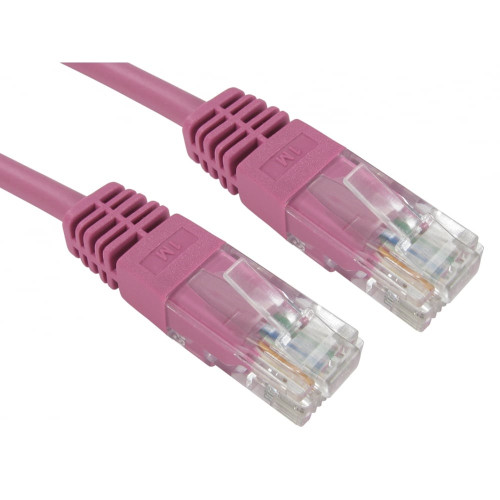 CMW Ltd, Structured Cabling Copper Patchcord | 1.5m Cat 5e Patch Lead Pink