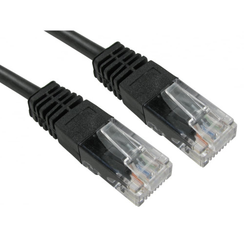 CMW Ltd, Structured Cabling Copper Patchcord | 20m Cat5e RJ45 U/UTP Moulded Patch Lead Black