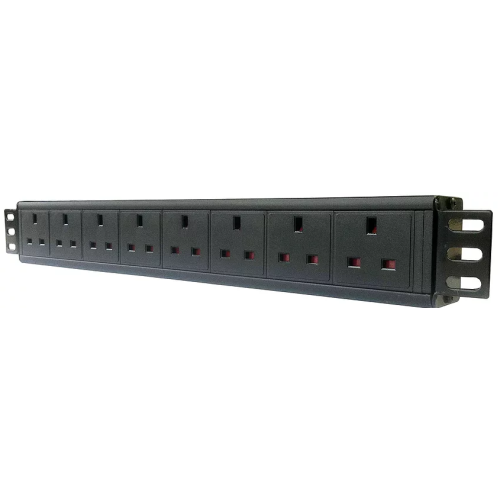 CMW Ltd Power Distribution Units | 10 Way Horizontal IEC-C19 PDU C20 Plug 1.5U 3m UnSwitched- Black