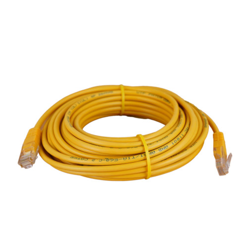 10m Cat5e RJ45 U/UTP Moulded Patch Lead Yellow