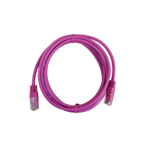 2m Cat5e RJ45 U/UTP Moulded Patch Lead Pink