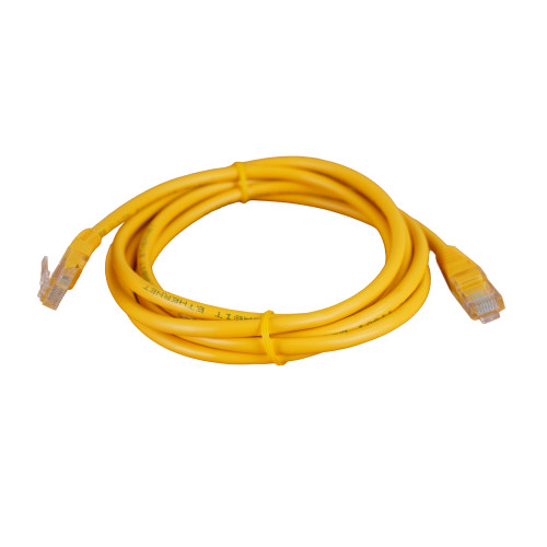 2m Cat5e RJ45 U/UTP Moulded Patch Lead Yellow