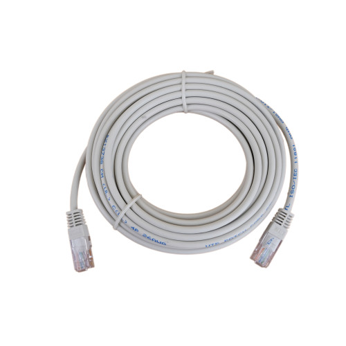 7m Cat5e RJ45 U/UTP Moulded Patch Lead Grey
