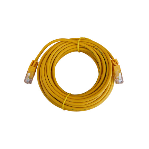 7m Cat5e RJ45 U/UTP Moulded Patch Lead Yellow