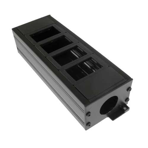 CMW Ltd | 4 Way Plastic POD / GOP Box 42mm deep 25mm Entry - Black Each