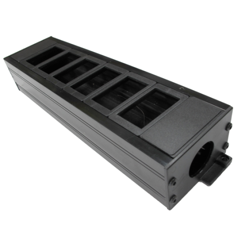 CMW Ltd | 6 Way Plastic POD / GOP Box 42mm deep 25mm Entry - Black Each