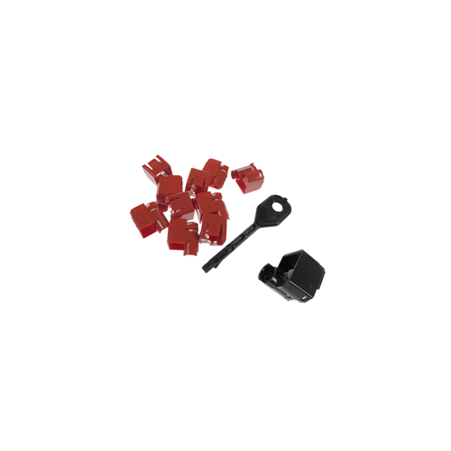 CMW Ltd Copper Structured Cabling PSL-DCPLX-BL | RJ45 Port Locking Clips Black (Pack of 10)