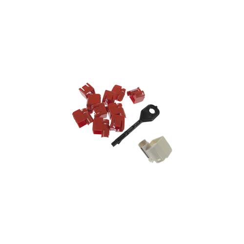 CMW Ltd | RJ45 Port Locking Clips White (Pack of 10)