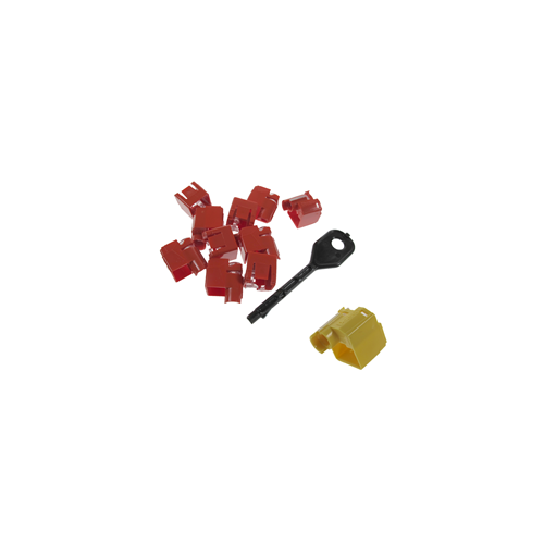 CMW Ltd | RJ45 Port Locking Clips Yellow (Pack of 10)