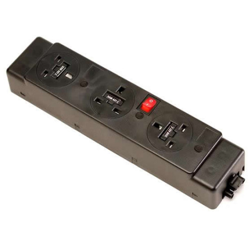 CMW Ltd | 3 way modular power unit, one master switch
