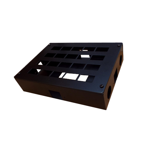 Algar 20 Way Black Wall / Floor POD / GOP Box 62mm deep 2x32mm Entry / 4x35mm -Each