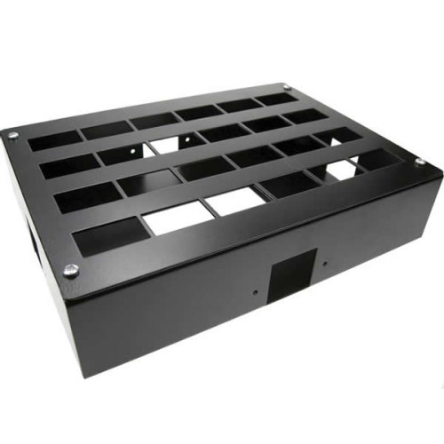 CMW Ltd | 24 Way Black Wall / Floor POD / GOP Box 58mm deep 4x35mm Entry -Each