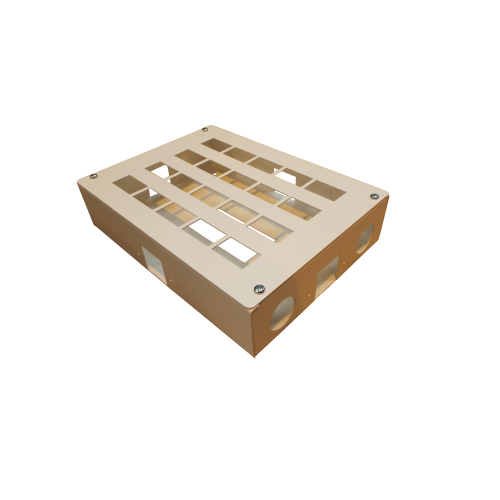 CMW Ltd | 24 Way White Wall / Floor POD / GOP Box 58mm deep 4x35mm Entry -Each