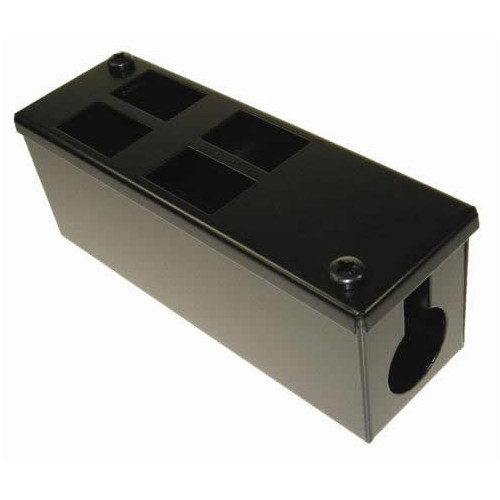 CMW Ltd | 4 Way Forward Facing Cat6a POD / GOP Box 70mm Deep 32mm Entry- Black- Each