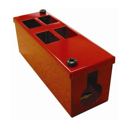 CMW Ltd | 4 Way Red Front Facing POD / GOP Box 70mm Deep 32mm Entry -Each