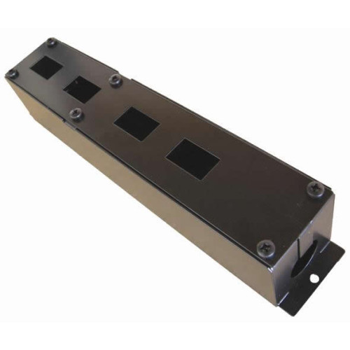 CMW Ltd | 4 Way Forward Facing Cat6a POD / GOP Box 75mm Deep 32mm Entry- Black- Each