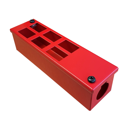 Red 6 way POD box 32mm Entry