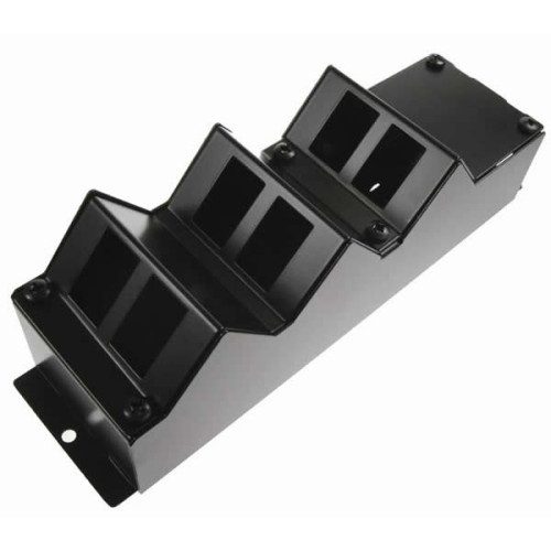 CMW Ltd | 6 Way Angled Cat6a POD / GOP Box 100mm Deep 2x25mm Entry- Black- Each