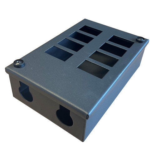 Algar 8 Way POD / GOP (Grid Outlet Position) Box60mm Deep 2 x 25mm Entry - Black Each