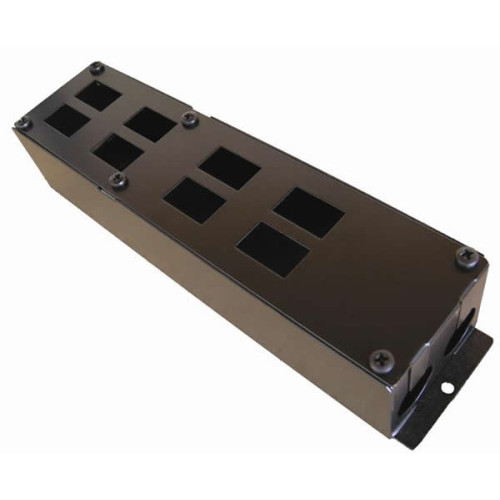 CMW Ltd | 8 Way Forward Facing Cat6a POD / GOP Box 75mm Deep 2x32mm Entry- Black- Each