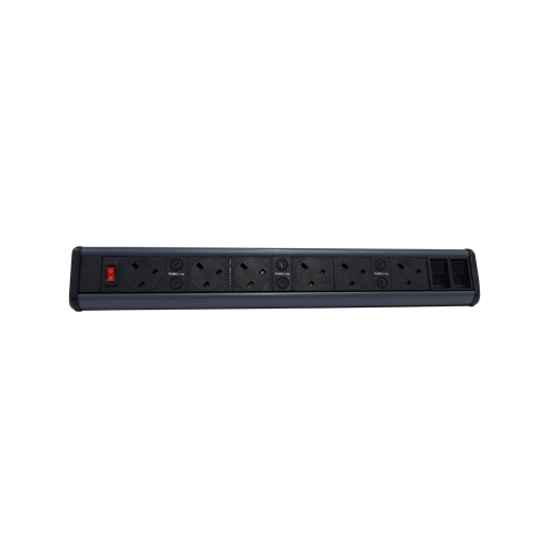 CMW Ltd Desk Cable Management | 6 x Power & 2 x Cat6 Data Desktop Unit
