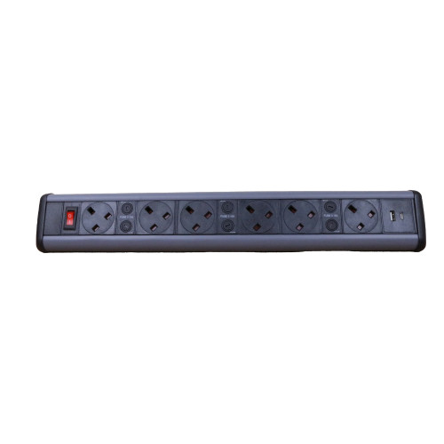 CMW Ltd Desk Cable Management | 6 Power, 2 x USB Desktop Unit