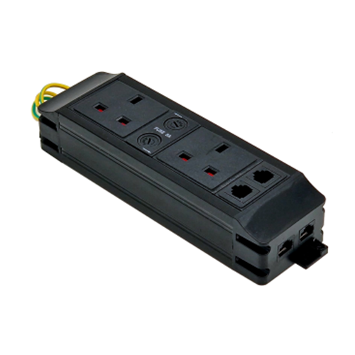 2 Power and 2 Cat6 Data Outlets Power Unit
