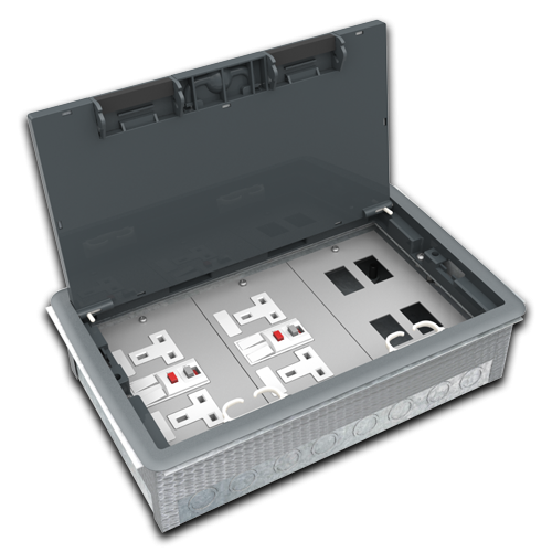 CMD Powerplan 99 Series 3 Compartment Screed Floorbox