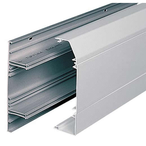 Marshall-Tufflex EP2MWH | Marshall Tufflex PVC-U White Sterling Profile2, 3 Comp Skirting Dado Trunking 170mm 50mm 3m length
