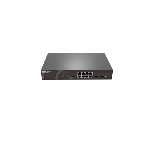Ruijie Reyee RG-ES110GDS-P 10 Port 1Gb Unmanaged Desktop Switch 8 x Gb PoE+ 2 x SFP Uplink Port, 120W PoE Budget