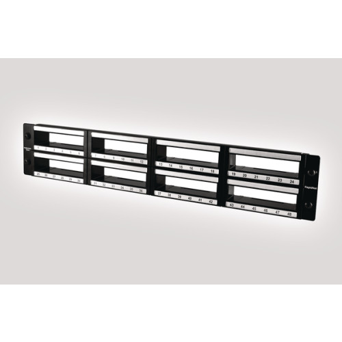 HellermannTyton RNA6UXX-PA2UCN-XX.XX RapidNet Patch Panel Copper & Fibre UTP 2U with Cage Nuts