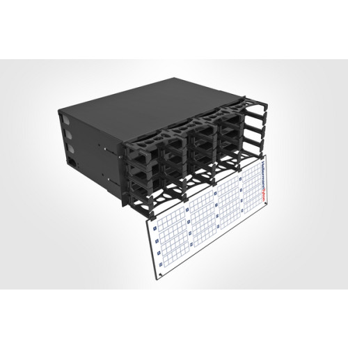 HellermannTyton RNA6UXX-PD4UCN-XX.XX 4U RapidNet Distribution Chassis with Cage Nut fixings