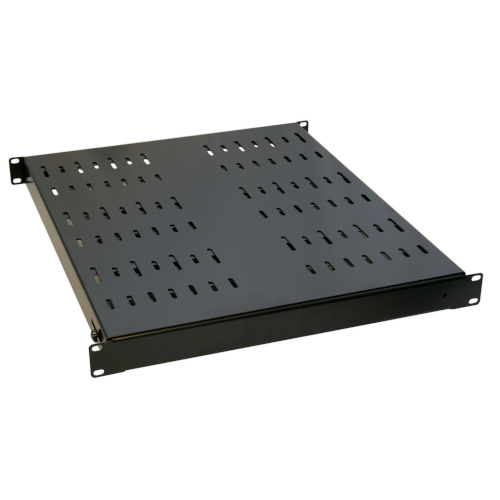 530mm - 1005mm Adjustable Server Rack Shelf Black (Each)