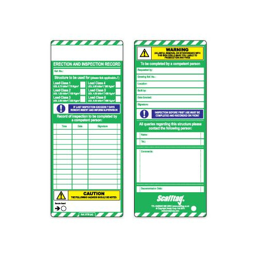 Scafftag -- | Replacements Scaff Tag MK1 Insert - Standard Type
