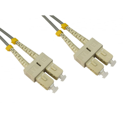 CMW Ltd Fibreoptic Patch Lead | 1m SC-SC OM1 62.5/125um - 3mm duplex patchcord GREY
