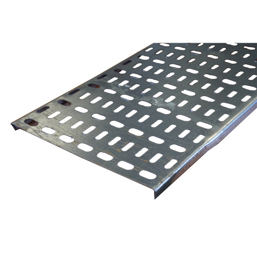 METSEC CTSL12/0225PG3 225mm Standard Duty Cable Tray 10mm Return Edge Pre Galv (3m lgth)