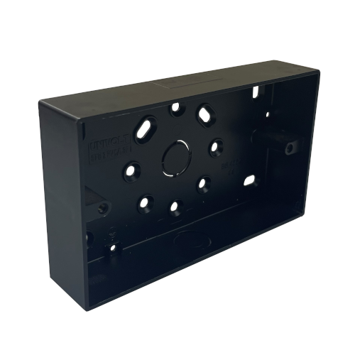 Univolt SFB 2/32 BK 32mm Double Gang LSF Back Box Black