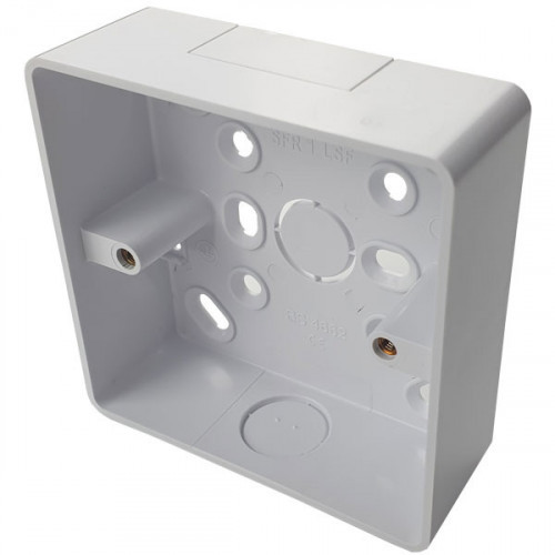 44mm Deep Single Gang Surface Box Radius Corners