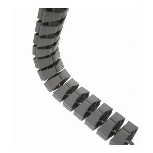 CMW Ltd Algar Cable Management | Silver Snaik Desk Trunking for containment of voice & data cables around the desk, 1m length